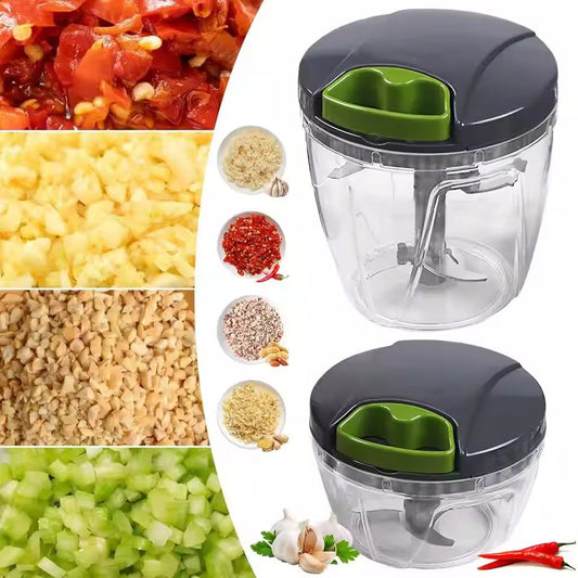 Manual Food Chopper Hand Pull String Vegetable Cutter Onions Garlic Chopper Fruits Herbs Nuts Kitchen Food Processor